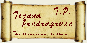 Tijana Predragović vizit kartica